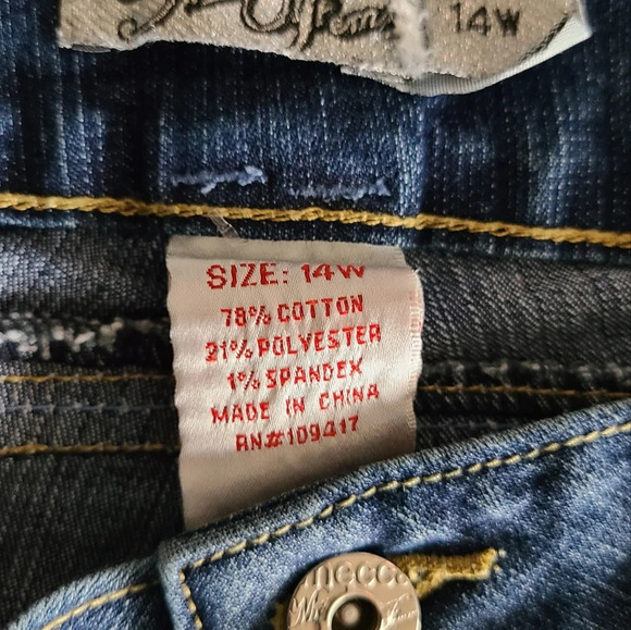 Vintage Mecca Femme  jeans womens sz.14 W embellished pockets (N1) - Picture 8 of 16